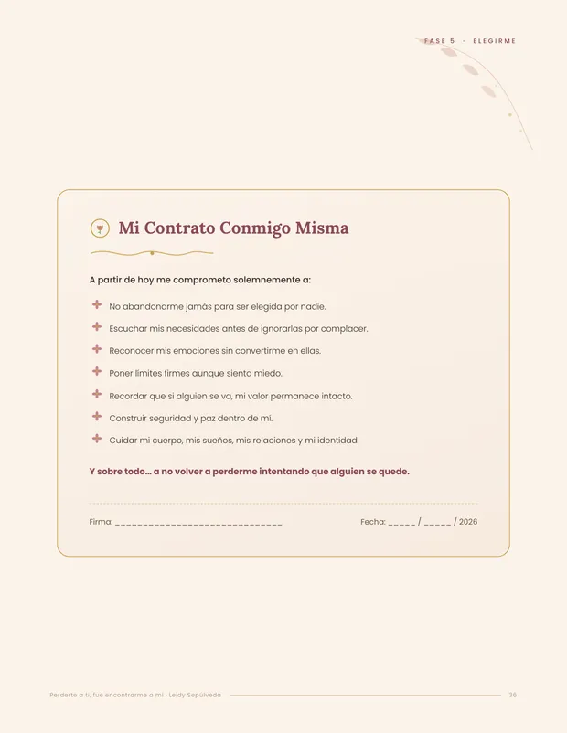 Mi contrato conmigo misma
